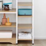 Estante Multiuso com 7 Prateleiras de Armazenamento para Utensílios Livros Plantas 90x40x95cm Madeira Natural