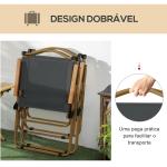 Conjunto de 2 Cadeiras Dobráveis de Campismo Cadeiras Portáteis com Apoios de Braços e Estrutura em Aço Cadeiras para Pesca 54x59x78 cm Cinzento Escuro