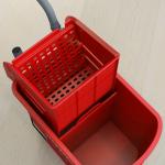 Balde de Limpeza 20L com Rodas e Espremedor Balde para Esfregona com Separador de Água 60x27x70,5 cm Vermelho