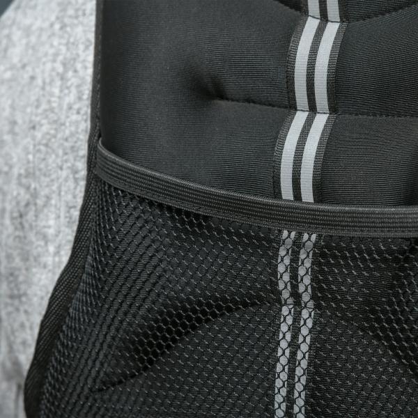 Colete com Peso de 5 kg com 2 Alças Ajustáveis e Bandas Reflectoras para Treino de Força Corrida Preto