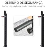 Suporte Ajustável para Barras de Peso Suporte Multifuncional para Exercício em Casa academia Carga 150kg Altura Ajustável 121 - 171cm Preto e Vermelho