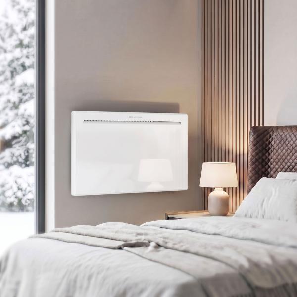 Aquecedor de Painel Inteligente 1500 W de Parede ou Independente com Temporizador Semanal, Branco
