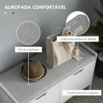 Banco Sapateira para Entrada com Assento Almofadado Amovível para 4 Pares de Sapatos 84x35x50 cm Branco