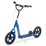 Trotinete para Crianças acima de 5 anos Scooter de 2 Rodas Grandes de 12 Polegadas com Freio e Guidão Ajustável em Altura Carga Máx. 50kg 120x52x80 - 88cm Azul