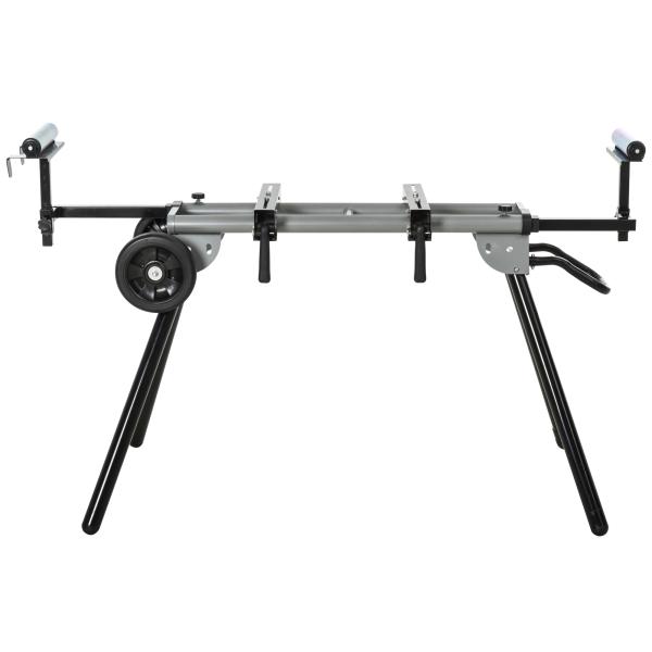 Suporte universal para serra de esquadria dobrável com distância de trabalho ajustável 123,5 - 245x73x96 cm Preto