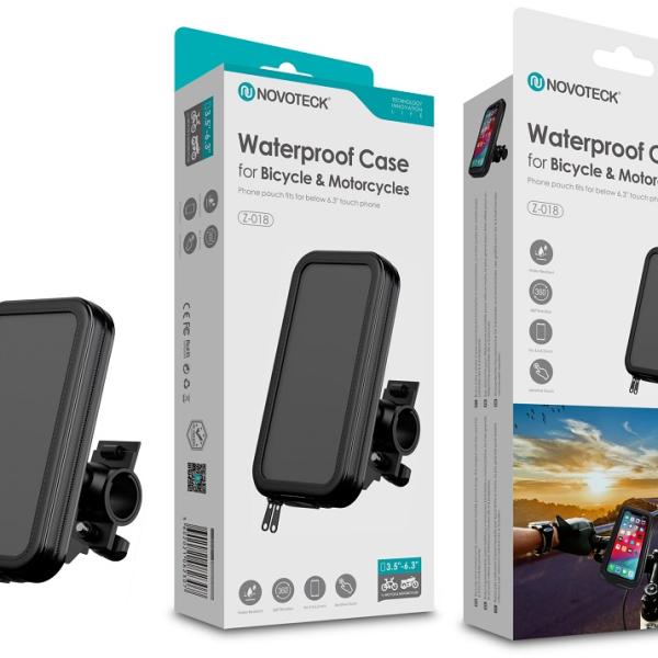 Suporte Impermeável de Smartphone 3,5~6,3 p/ Bicicleta e Mota - NOVOTECK