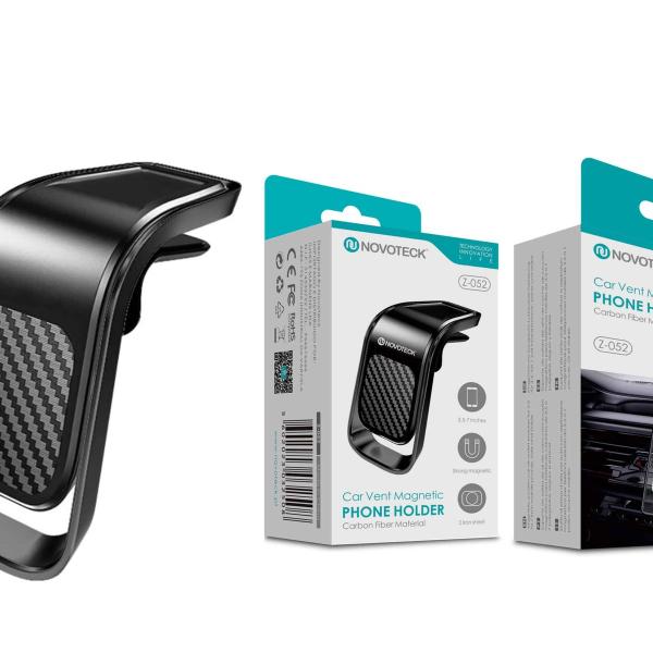 Suporte Magnético de Ventilação Z-052 – Material de Fibra de Carbono, Design Premium, Fixação Segura