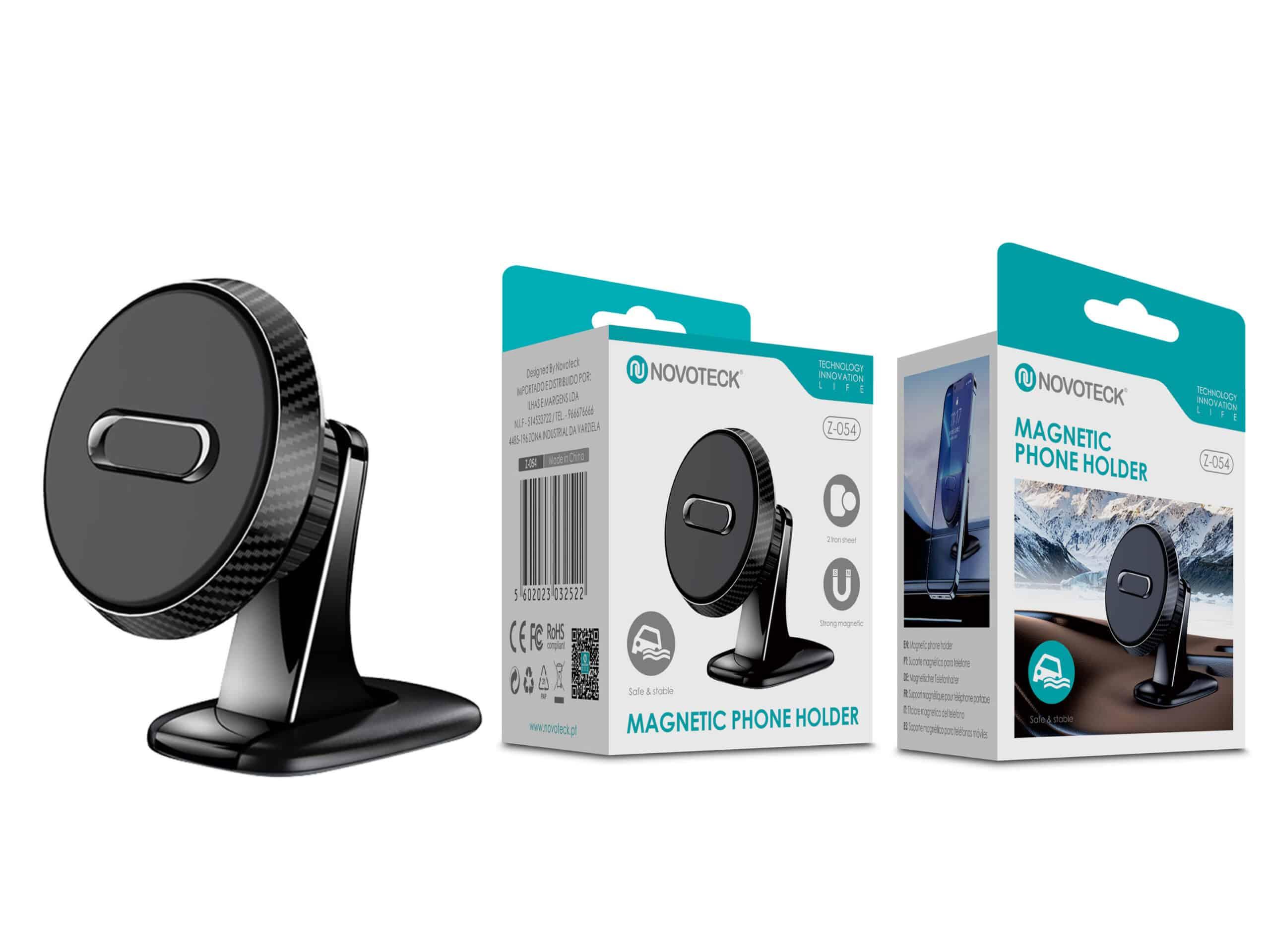 Suporte Magnético para Telemóvel Z - 054 – Seguro e Estável com Design em Fibra de Carbono e Rotação Completa