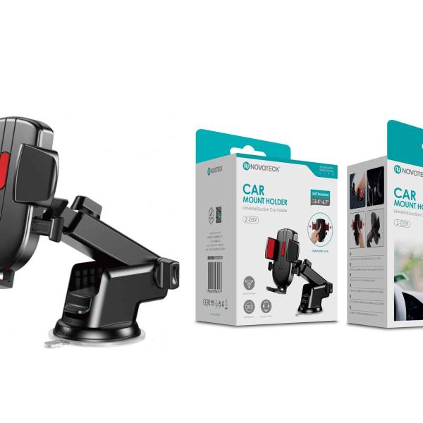 Suporte Universal Z-059 para Carro com Trava Automática e Ventosa Forte - Rotação 360°