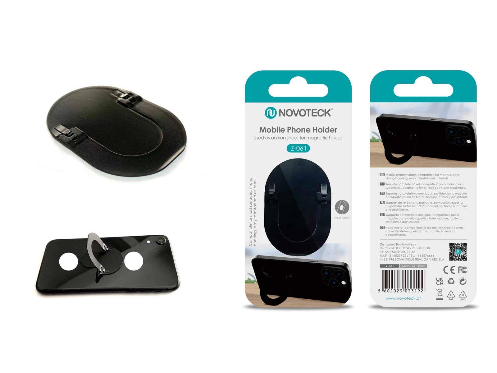 Chapa Metálica Z-061 para Suporte Magnético de Telemóvel - Compatível e Fácil de Instalar