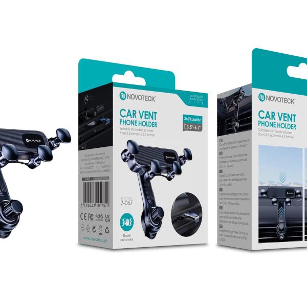 Suporte de Gravidade para Ventilação NOVOTECK Z-067 - Design Moderno e Rotação 360°