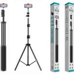 Tripé Extensível Novoteck Z - 075 – Ajustável até 2,1m, Universal, Portátil e Estável