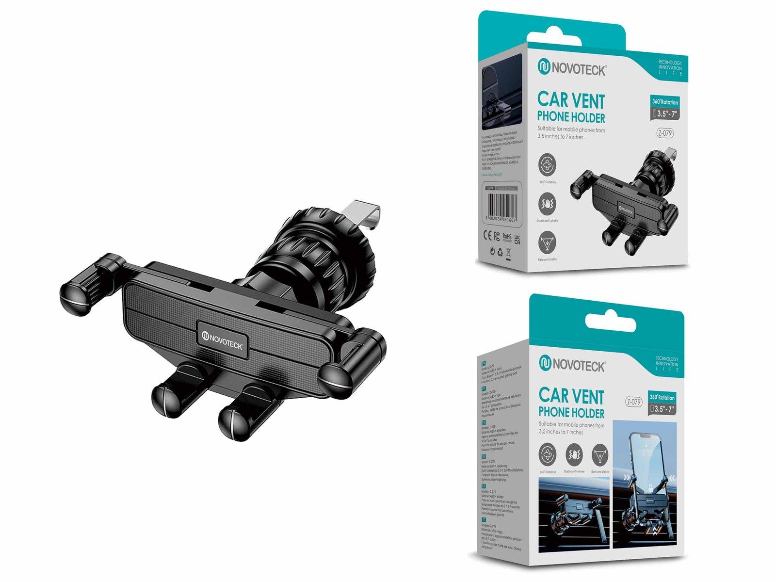 Suporte de Telemóvel para Ventilação de Carro Z-079 – Rotação 360°