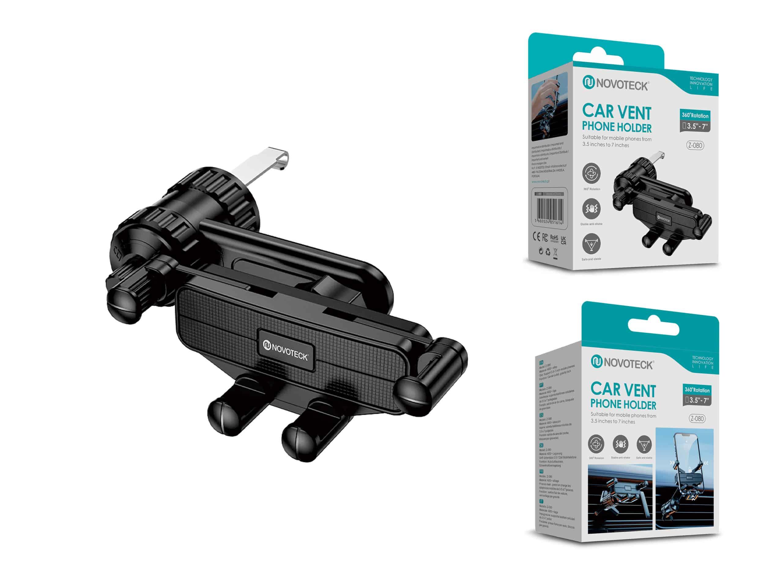 Suporte de Telemóvel para Ventilação de Carro Z - 080 – Rotação 360°