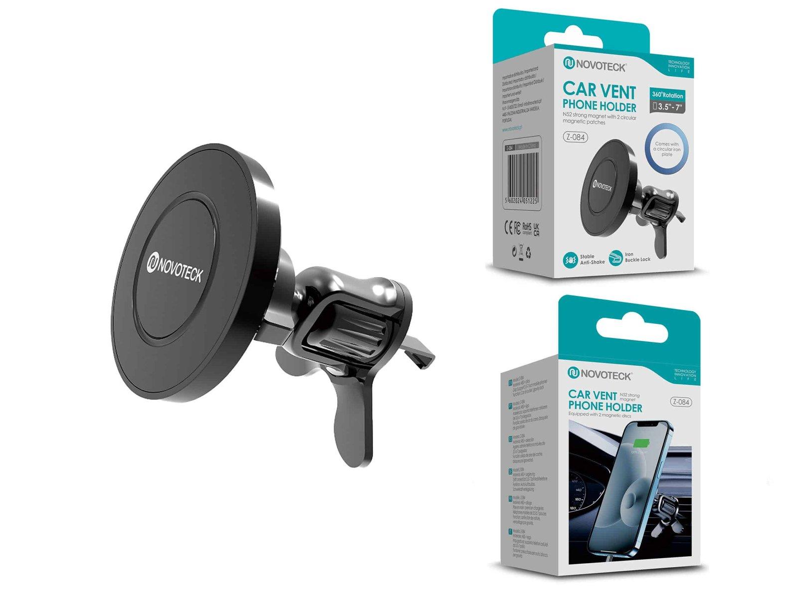 Suporte Magnético para Telemóvel em Grelha de Ventilação com Rotação 360º - Normal