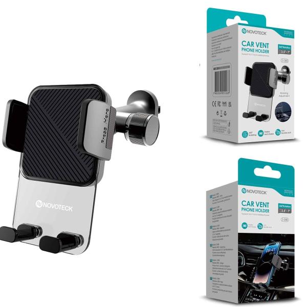 Suporte para Telemóvel com Bloqueio Automático – Saída de Ar e Rotação 360º para Telemóveis de 3,5'' a 7''Z-088