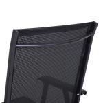 Conjunto de 2 cadeiras dobráveis para exterior com apoio de braços Cadeiras para varanda Jardim Terraço 58x64x94 cm Preto Carga 100kg