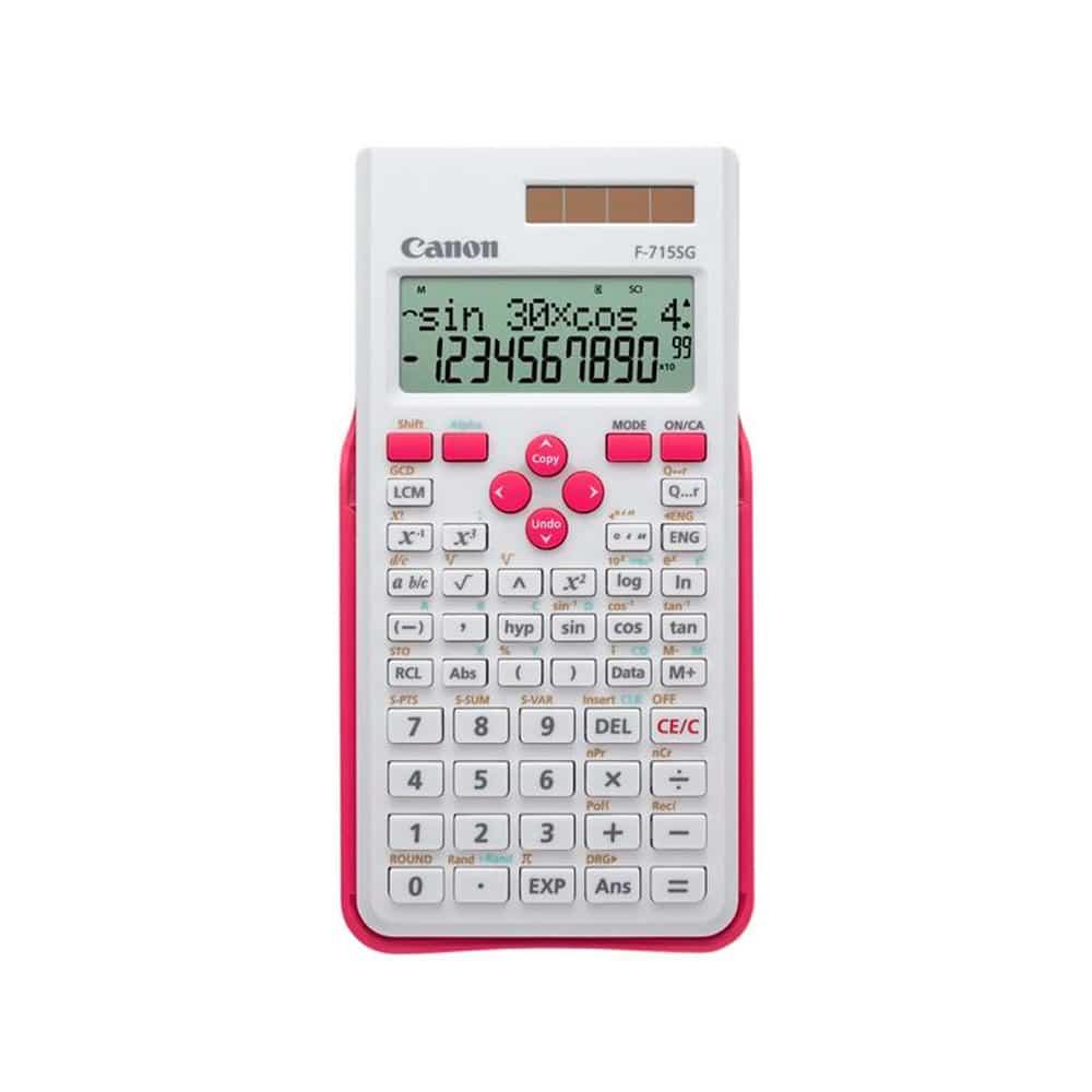 Calculadora Científica Canon F - 715SG EMEA DBL Branca e Magenta — Recondicionada