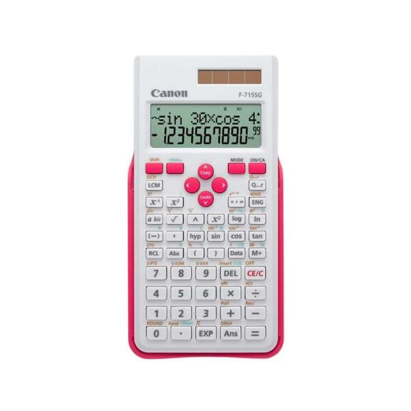 Calculadora Científica Canon F - 715SG EMEA DBL Branca e Magenta — Recondicionada