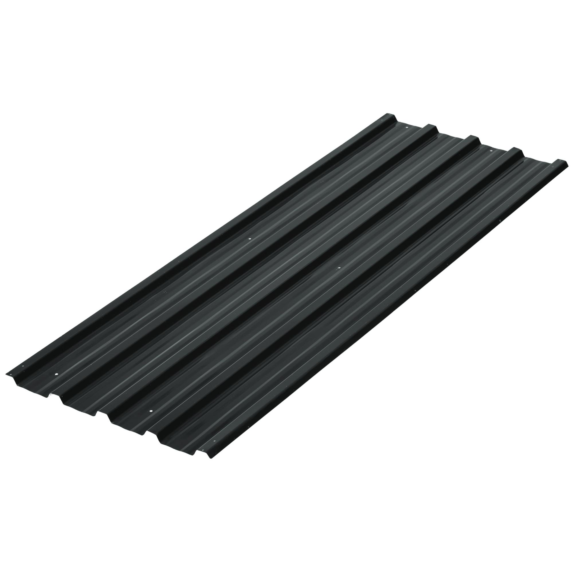 Conjunto de 12 Painéis para Teto de Aço Galvanizado Chapas Perfiladas de Teto 7m² para Abrigo de Ferramentas 129x45cm Cinzento Escuro