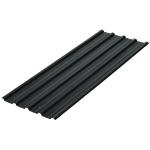 Conjunto de 12 Painéis para Teto de Aço Galvanizado Chapas Perfiladas de Teto 7m² para Abrigo de Ferramentas 129x45cm Cinzento Escuro