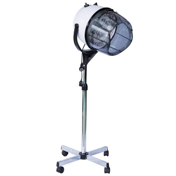 Secador de Cabelo de Coluna de Cabeleireiro com pé e viseira 1180 W potência 65x65x(115 - 165) cm Prata
