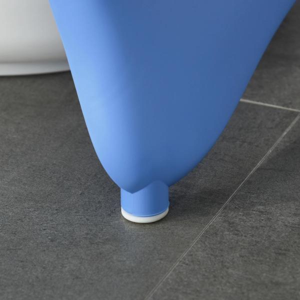 Banheira para Bebé Recém Nascido até 3 Anos Dobrável 30 Litros com Tampa Termossensível e Almofada Confortável Almofadas Antiderrapantes 81,5x50,5x23,5cm Azul e Branco