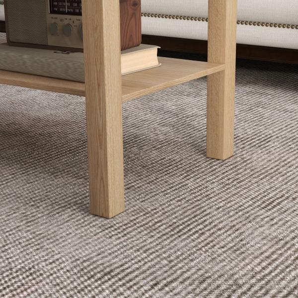 Mesa de Centro Moderna Mesa Auxiliar com Prateleira para Sala de Estar Escritório 90x45x44,5 cm Madeira