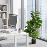 Planta Artificial Ficus 110 cm Planta Artificial com 90 Folhas Musgo e Vaso Planta Artificial Decorativa para Interior e Exterior Verde