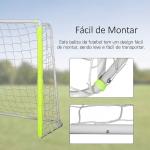 Baliza de Futebol com Estrutura Metálica e Rede para Treino no Jardim ao Ar Livre 186x62x123 cm Amarelo
