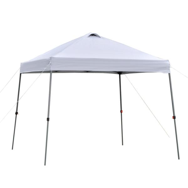 Tenda Dobrável 3x3 Portátil de Jardim com Bolsa de Transporte com Rodas Aço para Exterior Festas Campismo Branco