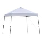 Tenda Dobrável 3x3 Portátil de Jardim com Bolsa de Transporte com Rodas Aço para Exterior Festas Campismo Branco