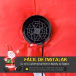 Pai Natal Insuflável de 1,2 m com Presente Decoração de Natal Iluminação LED 70x50x120cm Multicolorido