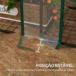 Estufa de Jardim de 3 Níveis Estufa de Terraço para Cultivo de Plantas em Pátio 143x46x141/151 cm Transparente