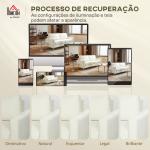 Sofá de 3 Lugares de 181 cm Estofado em Veludo com Almofadas Espessas Pernas de Metal Branco Creme