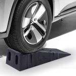 Conjunto de 2 Rampas para Carro em Plástico Portáteis Carga até 2,5 Toneladas 91x30x21 cm, Preto