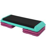 Step para Fitness Antiderrapante Altura Regulável 3 Níveis de 10/15/20 cm para Exercício 110x40x20 cm Multicolor