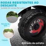 Quadriciclo Elétrico para Crianças com Reboque Bateria 6V de 18 - 36 Meses com Velocidade 2,5 km/h 106x41,5x48,5 cm Azul