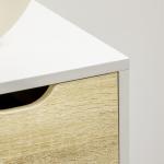 Cómoda com 5 Gavetas e Pés Elevados Cómoda para Dormitório Estilo Moderno Anti - Tombo 60x40x77,5cm Madeira e Branco