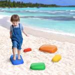 Jogo de Equilíbrio para Crianças de 3 - 8 Anos Conjunto de 5 Degraus para Treino de Equilíbrio 36x27,5x31 cm Multicor