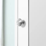 Coluna Casa de Banho com Espelho Móvel Alto Casa de Banho Madeira com 2 Prateleiras Abertas e 2 Portas com Prateleiras Interiores Ajustáveis 30x28x180cm Branco