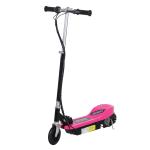 Trotinete Elétrica Dobrável para Crianças e Adolescentes acima de 7 Anos Velocidade de 10km/h Trotinete Elétrica com Guiador Ajustável e Freios Carga Máxima 50kg 78x37x89 - 95cm Rosa