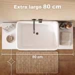 Móvel para Lavatório Pousar com 2 Gavetas para Lavatório sem Pedestal 80x30x60 cm Branco