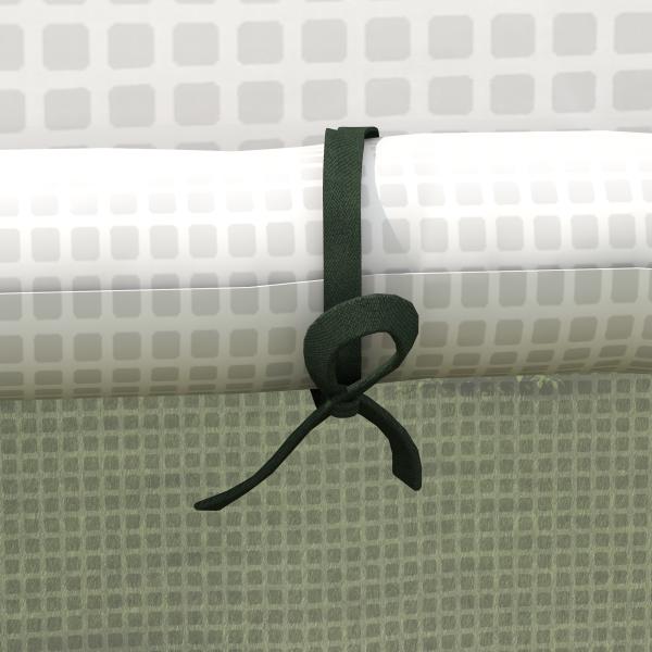 Cobertura de Substituição para Estufa 140x143x190 cm com Janela Porta Anti - UV Proteção de Plantas para Jardim Branco