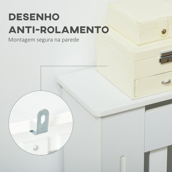Cobertura Radiador Moderna de MDF com Prateleira Superior para Sala de Estar Dormitório Escritório 172x19x81 cm Branco