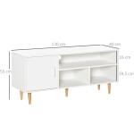 Móvel de TV para Televisores de até 60” Móvel de Sala de Estar Moderno com Armário 3 Compartimentos 120x40x55cm Branco