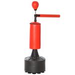 Punching Ball de Boxe com Altura Ajustável com Barra Giratória 360° e Base Preenchida 88x48x155 - 205 cm Preto e Vermelho