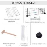 Recinto de Metal para Pequenos Animais de Estimação com 12 Painéis Desmontável DIY 106x73x36 cm Preto