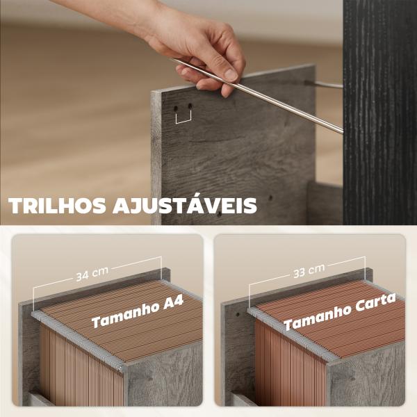 Mesa Gaming 120x50 cm Secretária Gaming Industrial com Compartimento e 2 Gavetas para Escritório Estúdio Cinzento Claro