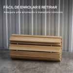 Estrado de Ripas de Madeira Enrolável 120x38 cm Resistente às Intempéries Decoração de Jardim para Praia Festa Natural